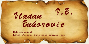 Vladan Bukorović vizit kartica